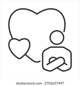 Ilustración vectorial de iconos de contorno de autocuidado