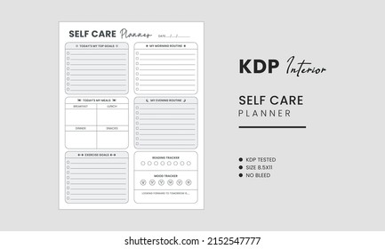 Self care planner journal interior design