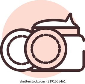 Self care products, illustration, vector on a white background.