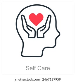 Self Care and relaxation icon concept