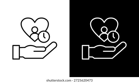 Design de Conjunto de Ícones Brancos de Estrutura de Tópicos de Self Care