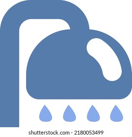 Self care shower, illustration, vector on a white background.