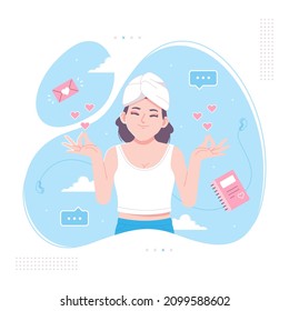 self care treatment concept illustration background