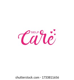 Self care typography for Mental Health Awareness Month design. Annual campaign in United States. Raising awareness of mental health. Control and protection. Medical health care design.