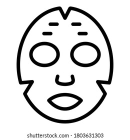 Self care woman plant mask icon. Outline self care woman plant mask vector icon for web design isolated on white background