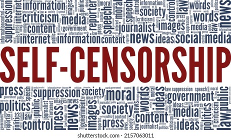 Self Censorship Word Cloud Conceptual Design Stock Vector (Royalty Free ...