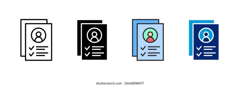 Self Check Icon Set Multiple Style Collection