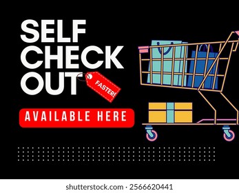 Self checkout available here sign printable EPS