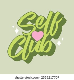 Self Club typograhpy streetwear vector template