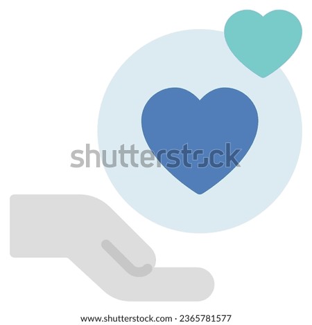 Self Compassion Icon Illustration, for uiux, infographic, etc