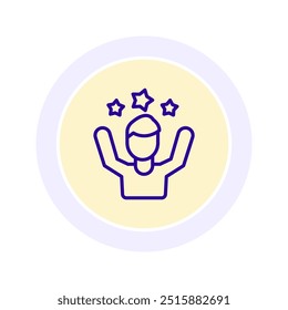 Self Confidence circle icon , vector, pixel perfect, illustrator file