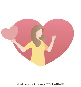 self confidence in female believe in yourself, Self esteem improving confident, respect in your strong attitude,Vector illustration.