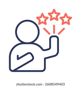Self Confidence Icon Element for Design