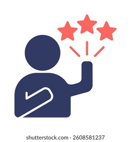 Self Confidence Icon Element for Design