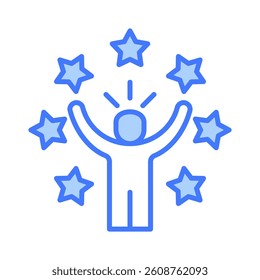 Self Confidence Icon Element for Design