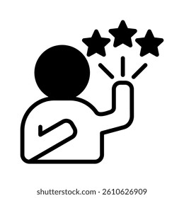 Self Confidence Icon Element for Design