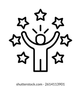 Self Confidence Icon Element for Design