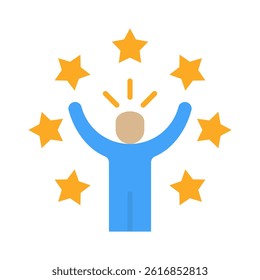 Self Confidence Icon Element for Design