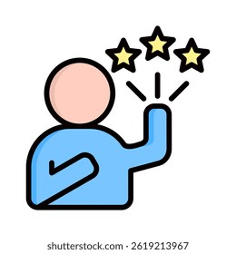 Self Confidence Icon Element for Design