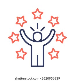 Self Confidence Icon Element for Design