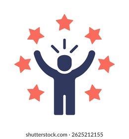 Self Confidence Icon Element for Design