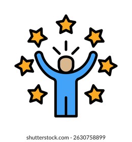 Self Confidence Icon Element for Design