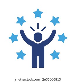 Self Confidence Icon Element for Design