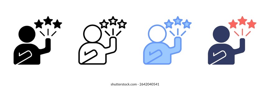 Self Confidence Icon Element for Design