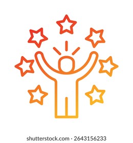 Self Confidence Icon Element for Design