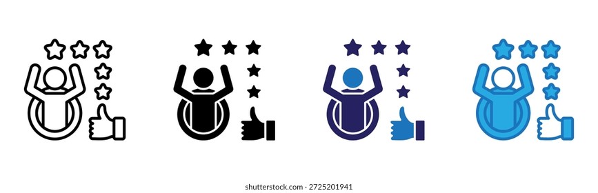 Icono de confianza en sí mismo Multi Style Ilustración vectorial
