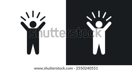 Self confidence icon pack in black color.