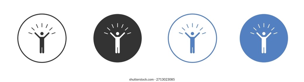 Selbstvertrauen Symbol einfach minimalistisch Vector EPS