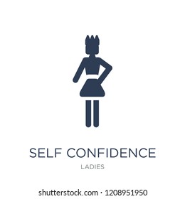 Self Confidence icon. Trendy flat vector Self Confidence icon on white background from Ladies collection, vector illustration can be use for web and mobile, eps10