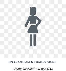 Self Confidence icon. Trendy flat vector Self Confidence icon on transparent background from Ladies collection. 