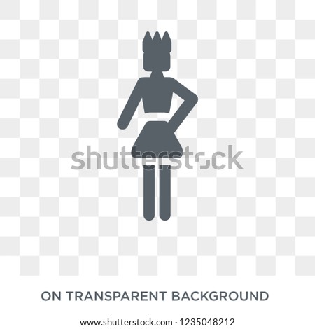 Self Confidence icon. Trendy flat vector Self Confidence icon on transparent background from Ladies collection. 
