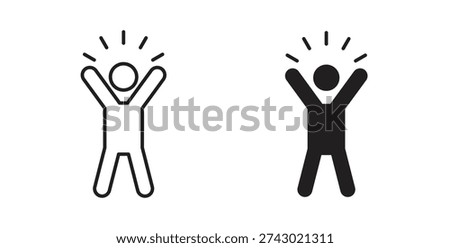 Self confidence icon vector Illustration and outline Icons. vector silhouette.