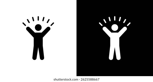 Self confidence icon vector, solid logo illustration, pictogram