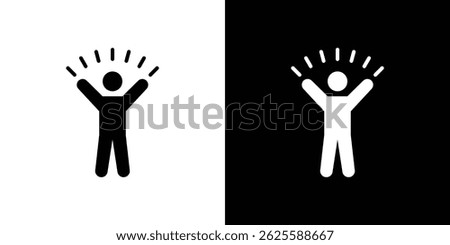 Self confidence icon vector, solid logo illustration, pictogram