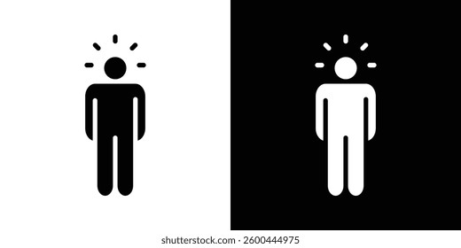 Self confidence icons vectors set in solid style.