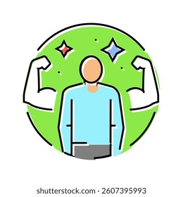 self confidence motivation color icon vector. self confidence motivation sign. isolated symbol illustration