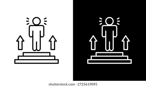 Diseño de conjunto de iconos blancos de contorno de confianza