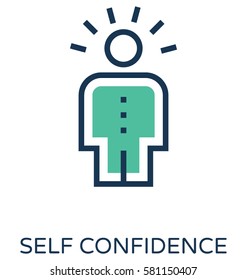 Self Confidence Vector Icon 