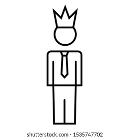 Self confident entrepreneur concept vector icon design