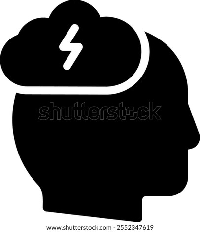 self confrontation glyph icon illustration vector