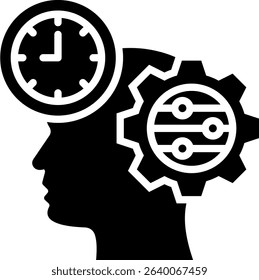 Self Control Icon Glyph Vector Illustration