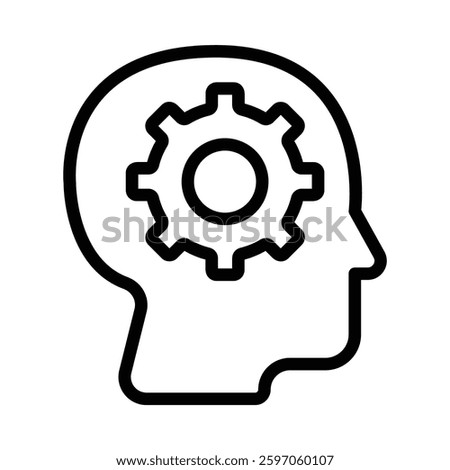 Self Control icon illustration in line style. Perfect for website mobile app presentation. Suitable for any user interface and user experience