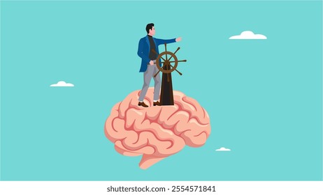 self control or leadership mindset, wisdom to determine business decisions or guide them in the right direction, business leaders control the steering wheel in the human brain