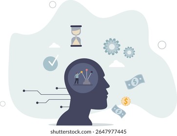 Conceito de autocontrole do processo mental. Atividade psicológica, tomada de decisão de vida, reflexos corporais, inteligência emocional. vida de caráter .