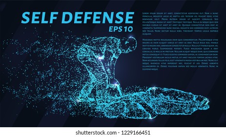 Self defense of blue glowing dots