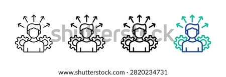 Self Determination Icon Collection Different Style Outline